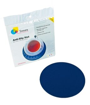 Able2 anti-slip matten rond blauw 19 cm