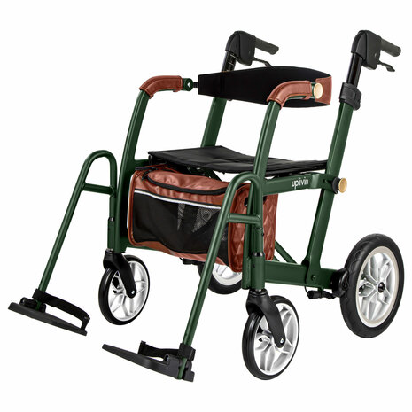 Rollator en rolstoel in een