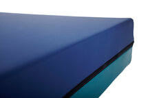 Incontinentie hoes voor matras (blauw/groen met rits aan drie zijden)