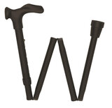 Opvouwbare wandelstok comfortgrip zwart rechts